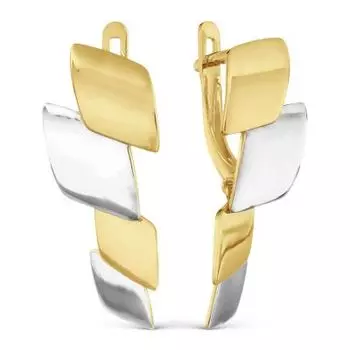 Серьги из желтого золота Линии Любви