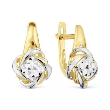 Серьги из желтого золота Линии Любви