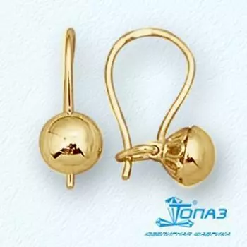 Серьги из желтого золота Линии Любви