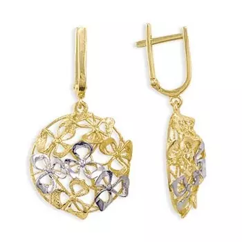 Серьги из желтого золота Линии Любви