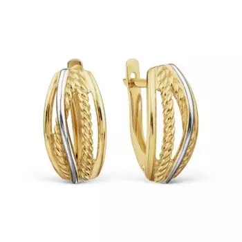 Серьги из желтого золота Линии Любви