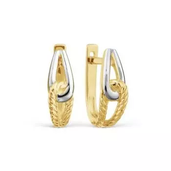 Серьги из желтого золота Линии Любви