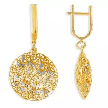 Серьги из желтого золота Линии Любви