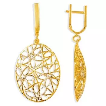 Серьги из желтого золота Линии Любви