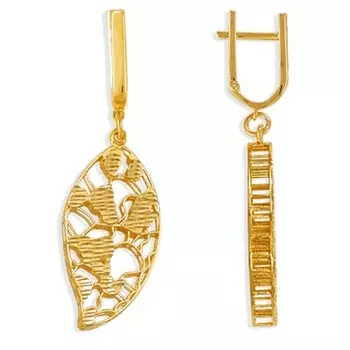 Серьги из желтого золота Линии Любви