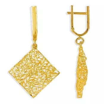 Серьги из желтого золота Линии Любви