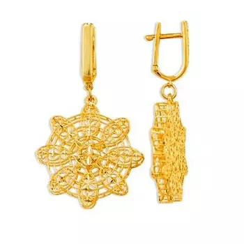 Серьги из желтого золота Линии Любви