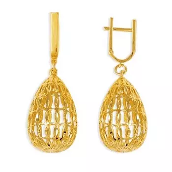 Серьги из желтого золота Линии Любви