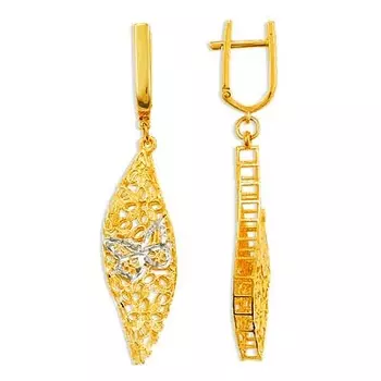 Серьги из желтого золота Линии Любви