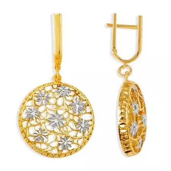 Серьги из желтого золота Линии Любви