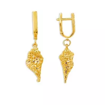 Серьги из желтого золота Линии Любви