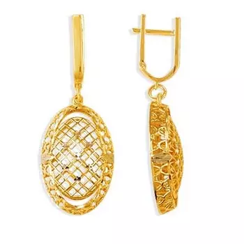 Серьги из желтого золота Линии Любви