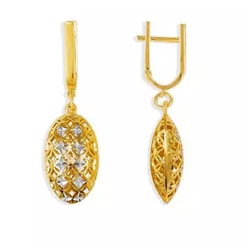 Серьги из желтого золота Линии Любви