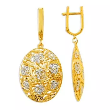 Серьги из желтого золота Линии Любви