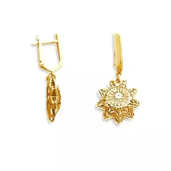 Серьги из желтого золота Линии Любви