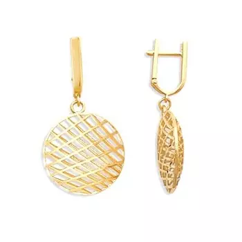 Серьги из желтого золота Линии Любви