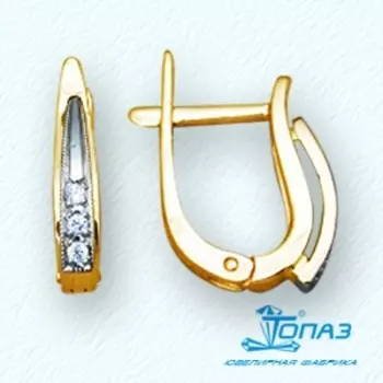 Серьги из желтого золота Линии Любви