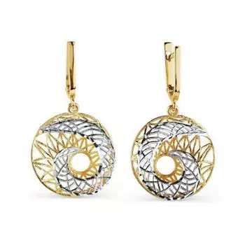 Серьги из желтого золота Линии Любви