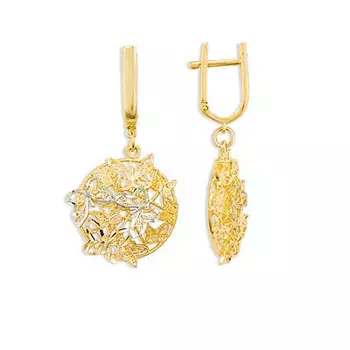 Серьги из желтого золота Линии Любви