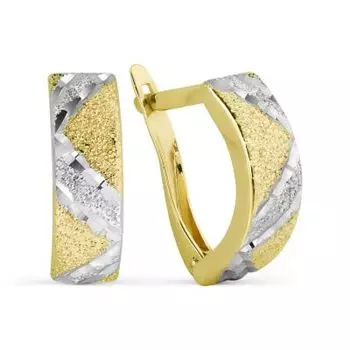 Серьги из желтого золота Линии Любви