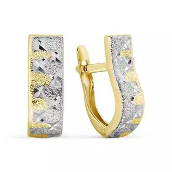 Серьги из желтого золота Линии Любви