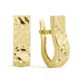 Серьги из желтого золота Линии Любви