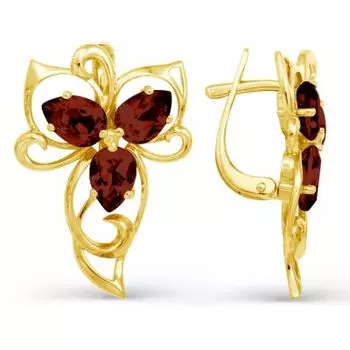 Серьги из желтого золота Линии Любви