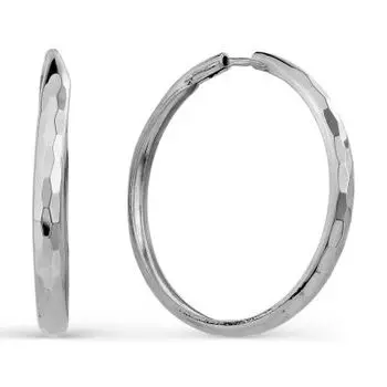 Серьги конго из белого золота Линии Любви