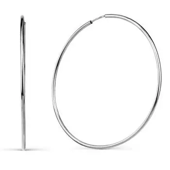 Серьги конго из белого золота Линии Любви