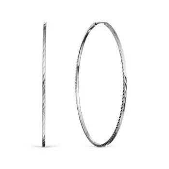 Серьги конго из белого золота Линии Любви