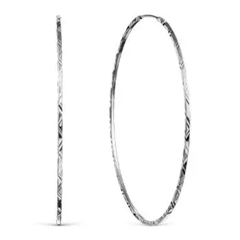 Серьги конго из белого золота Линии Любви