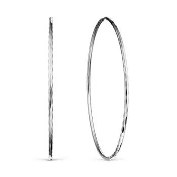 Серьги конго из белого золота Линии Любви