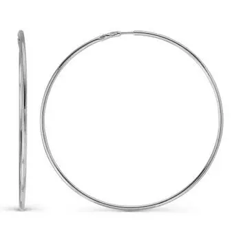 Серьги конго из белого золота Линии Любви