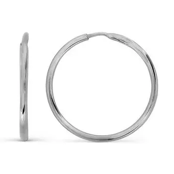 Серьги конго из белого золота Линии Любви