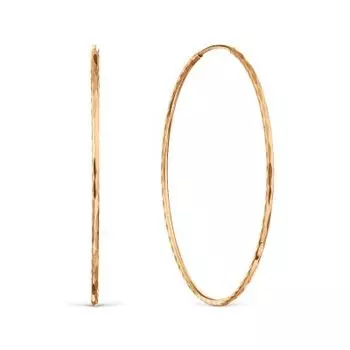 Серьги конго из красного золота Линии Любви