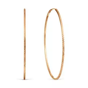 Серьги конго из красного золота Линии Любви