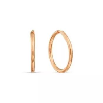 Серьги конго из красного золота Линии Любви