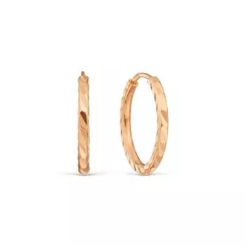 Серьги конго из красного золота Линии Любви