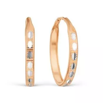 Серьги конго из красного золота Линии Любви