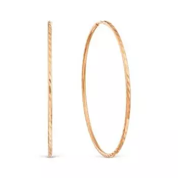 Серьги конго из красного золота Линии Любви