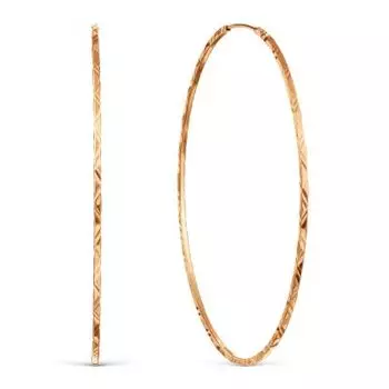 Серьги конго из красного золота Линии Любви