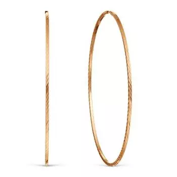 Серьги конго из красного золота Линии Любви