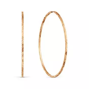 Серьги конго из красного золота Линии Любви