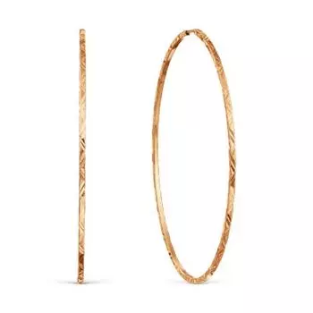 Серьги конго из красного золота Линии Любви