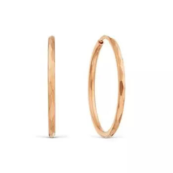 Серьги конго из красного золота Линии Любви