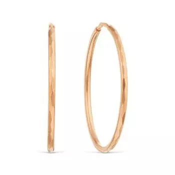 Серьги конго из красного золота Линии Любви