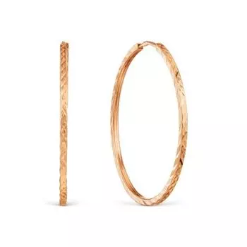 Серьги конго из красного золота Линии Любви