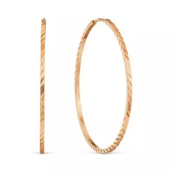 Серьги конго из красного золота Линии Любви