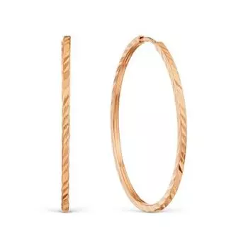 Серьги конго из красного золота Линии Любви