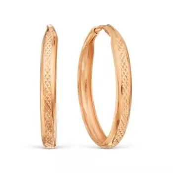 Серьги конго из красного золота Линии Любви